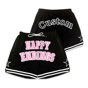 Pantalones cortos sublimados lisos informales de diseñador con logotipo personalizado para hombre 100% algodón poliéster respetuosos con el medio ambiente con decoración de encaje - Product Image 2