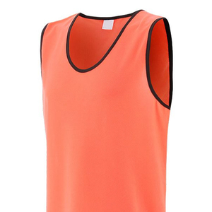 Chaleco Deportivo Unisex de Malla Naranja, Sin Mangas, Transpirable, para Adultos, Todas las Temporadas, Corte Regular, Cuello en V - Product Image 5