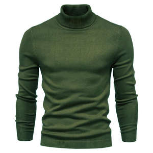 Elegant knitted slim fit <b>turtleneck</b> sweater <b>mens</b> stylish pullover breathable comfortable soft warm fabric fashion winter wear - Product Image 3