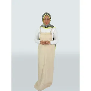 Robe d'été simple et modeste à bretelles avec taille naturelle et silhouette droite - Product Image 1