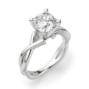 <b>Cushion</b> Cut Diamond Twisted Anniversary <b>Ring</b> For Women - Product Image 5