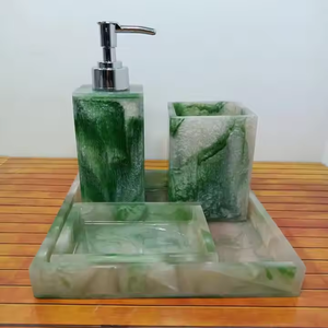 Ensemble de salle de bain moderne de luxe en résine de qualité supérieure Collection d'accessoires de salle de bain de haute qualité par Crescent Crafts - Product Image 3