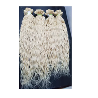 Cheveux bouclés naturels avec blond 613 par des vendeurs indiens, double trame à la machine, sans nœuds, sans perte de cheveux