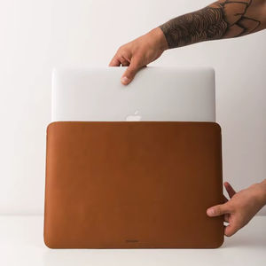 Classic Leather <b>Laptop</b> Sleeve <b>Case</b> Portable with Large Capacity Multiple Colors for Everyday Carry Companion - Product Image 1