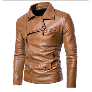 Customized Wholesale Fashion Solid Color Leather <b>Jacket</b> Custom Design Genuine Leather Fashion <b>Jacket</b> - Product Image 2