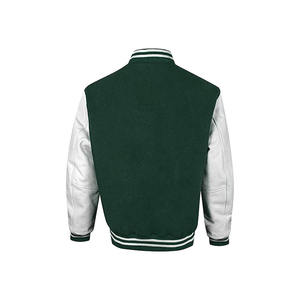 100% lana diseño personalizado Color sólido Varsity prendas de vestir exteriores hombre bordado personalizado Logo parche todo Vintage Collage chaqueta hombres - Product Image 2