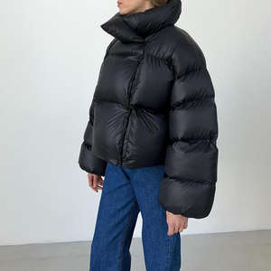 Premium Quality <b>Women</b> Winter Knitted <b>Puffer</b> <b>Jacket</b> <b>Long</b> Sleeve Waterproof Breathable Eco-Friendly Polyester Quilted Outerwear - Product Image 3