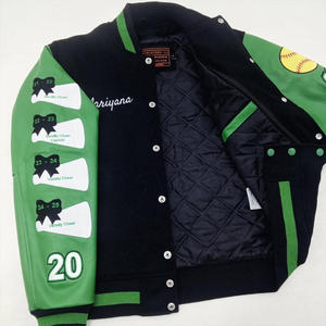 Chaqueta Varsity de Lana Premium para Hombre, Chaqueta Universitaria con Mangas de Cuero Personalizadas, Chaqueta Bomber de Béisbol con Letras Bordadas - Product Image 6