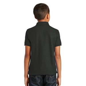Polo de manga corta personalizado para jóvenes, camiseta negra clara para niños o niñas, talla 7, 100% de algodón, cuello redondo, función de secado rápido - Product Image 2
