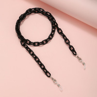 Chaîne de lunettes en acrylique de couleur dégradée Sangle de support de lunettes de soleil antidérapante, collier de lanière de chaîne de lunettes