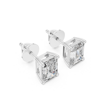 Boucles d'oreilles en diamant de laboratoire taille émeraude plaqué or pour femme, bijoux de luxe avec certification IGI, boucles d'oreilles tendance
