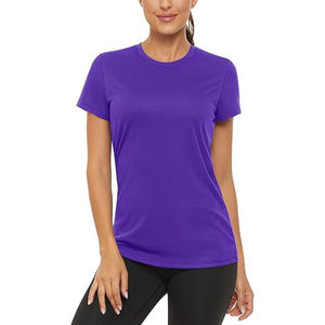 Hot Selling Polyester/Cotton O-Neck Oversized Casual T-<b>Shirts</b> Women Quick Dry Breathable Summer Plain Dyed Custom Logo Loose Fit - Product Image 6