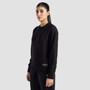 Sweat-shirt en soie biologique GA Zen (noir) – Tricot respirant, streetwear brodé, impression en relief, taille unique, idéal pour l'entraînement hivernal - Product Image 3