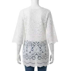 Dentelle soluble à l'eau 100% coton brodée, tissu de haute qualité, doux, durable et tendance pour la confection de robes, l'artisanat et la décoration intérieure - Product Image 3