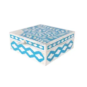 Custom Wholesale mother of pearl inlaid jewelry storage boxes handicrafts for home jewelry box packing from Indian exporter