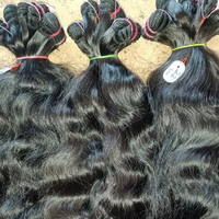 Extensions de cheveux 100% vierges indiens Remy, 30 pouces, bruts non traités, ondulés, double trame, pose à la machine, naturels