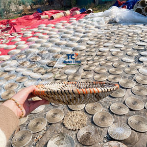 Manteles individuales redondos coloridos de algas marinas, manteles individuales de mimbre bohemios, manteles individuales de carga hechos a mano de Vietnam - Product Image 4