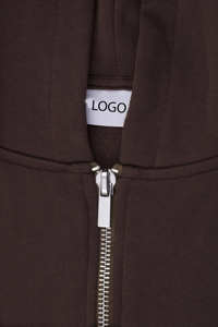 Ensemble de jogging à fermeture éclair avec logo personnalisé OEM, double couche, poids lourd, unisexe, pour hommes et femmes, vêtements de sport d'hiver, vêtements unisexe surdimensionnés - Product Image 6