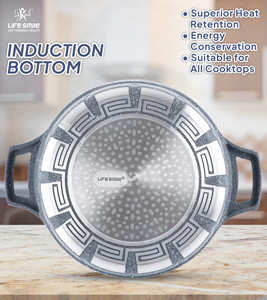 Ensemble de casseroles en granit antiadhésif de qualité supérieure, 6 pièces, casseroles à soupe avec couvercles, base à induction - Product Image 6