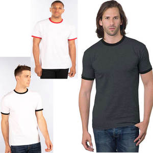 Camiseta de punto con ribete en contraste de Bella + Canvas, estilo vintage, unisex, manga corta, 100% algodón - Product Image 1