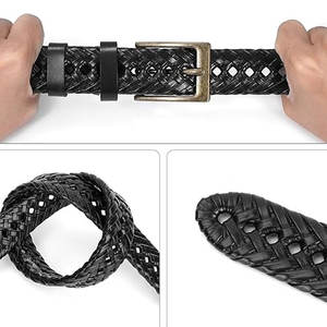 Cinturón de cuero genuino de piel de vaca de alta calidad para hombres Patrón sólido ligero Estilo vintage Serpiente Directo al por mayor Pakistán - Product Image 2