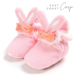 Cozy Fleece <b>Booties</b> for Newborns Winter <b>Slippers</b> with Grippers Soft Sole Infant First Walker Crib Shoes That Stay on - Product Image 2
