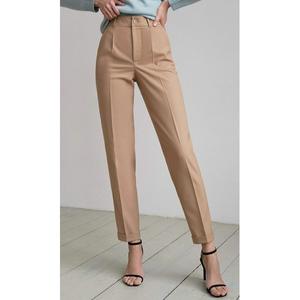 Conjunto de pantalones de dos piezas formales de oficina plana de verano para mujer Pantalones lápiz de mezcla de algodón y LICRA Servicio OEM de BD - Product Image 4