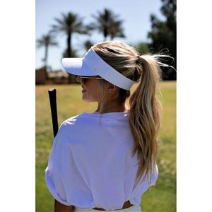 Chapeau à visière longue et ouverte blanc - Protection solaire élégante pour la tête Spk13 - Blanc - Product Image 6
