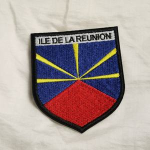 Écussons brodés personnalisés, logo, bouclier, volcan, soleil, écologiques, en chenille tissée, motif cœur, pour chapeaux, vêtements, hommes, femmes, bricolage - Product Image 6