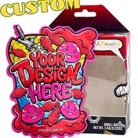 Sacs en Mylar de 3,5 g à forme personnalisée pour impression numérique et boîtes assorties avec logo, emballages vides anti-odeur découpés à la forme pour produits comestibles (Cali Packs)