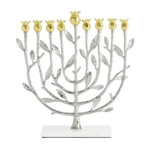 Vente en gros de candélabres menorah hanukkah à 9 branches en métal plaqué argent bougeoir vintage pour fête juive décoration intérieure - Product Image 6