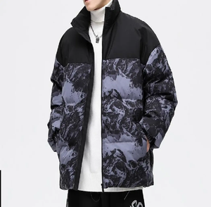 Nueva chaqueta universitaria de lona con cuello levantado impresa de alta calidad personalizada para hombres y mujeres, abrigos a juego para parejas, ropa de calle al por mayor - Product Image 5