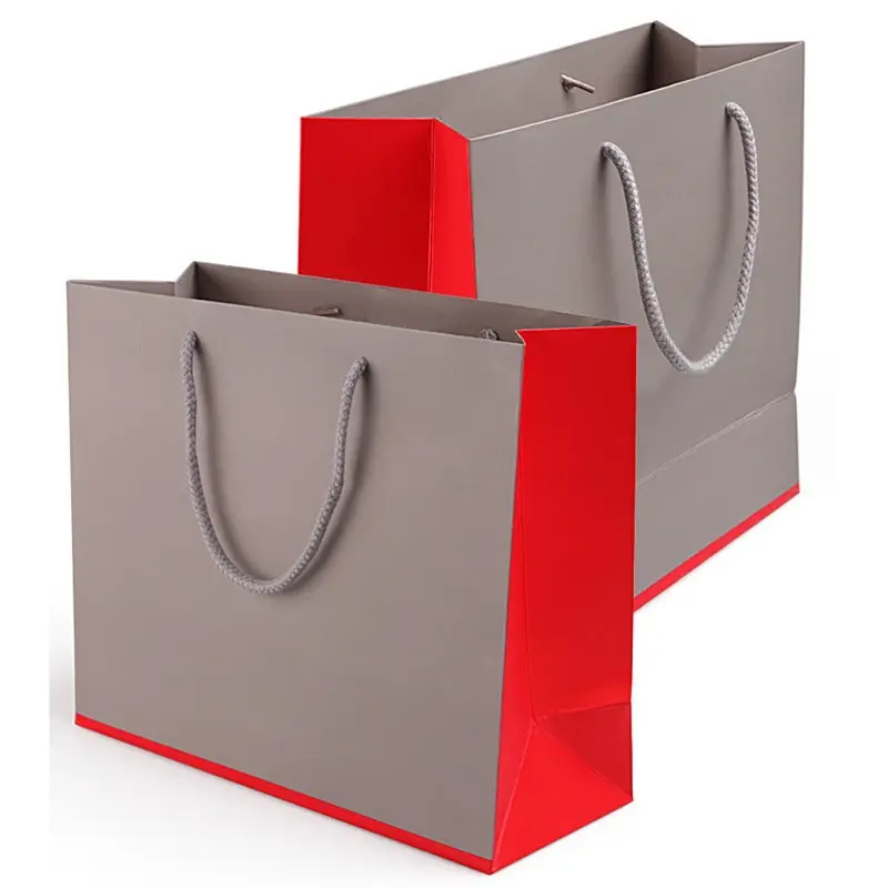 परिधान के लिए लक्जरी कस्टम स्वयं का लोगो मुद्रित खुदरा वस्त्र पैकेजिंग पेपर बैग शॉपिंग पैकेजिंग पेपर बैग