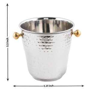 Meilleure vente Seau à glace avec poignée Seau à champagne en acier inoxydable bon marché de haute qualité, Logo du client Sustainable Barware king - Product Image 1