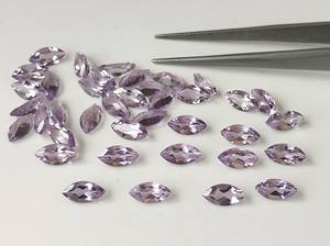 Haute qualité fait à la main naturel rose améthyste Marquise coupe pierres précieuses à facettes 3x6mm-5x10mm pour la fabrication de bijoux prix de gros - Product Image 6