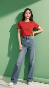 Regular Fit Short Sleeve O-Neck 95% Cotton +5% Spandex Printed (Graphic Print) Casual <b>Red</b> <b>T</b>-<b>Shirt</b> Vietnamese - Product Image 3