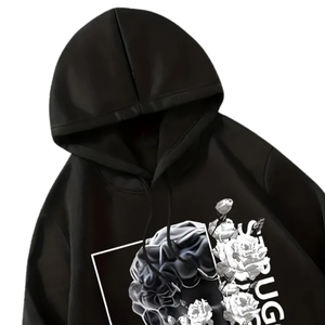 Estatua Floral gráfico Sudadera con capucha hombres mujeres Streetwear Oversized Pullover Hoodie 3D estampado Casual moda artística sudadera nueva oferta - Product Image 5