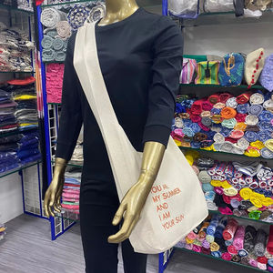 Bolsas de algodón 100%, Asa impresa de transferencia de calor única, Material tejido de colores personalizados, venta al por mayor para uso promocional del comprador - Product Image 1