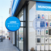 Panneau publicitaire LED lumineux portable à cadre en acier, personnalisable avec logo et couleur, à fixation latérale, pour affichage commercial, prix usine