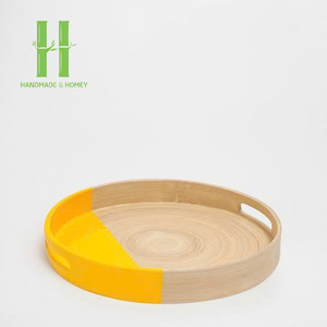 Meilleure vente 2025 plateaux de service en bambou laqué vaisselle en gros bol assiette couleurs OEM emballage personnalisé du Vietnam fait à la main - Product Image 1
