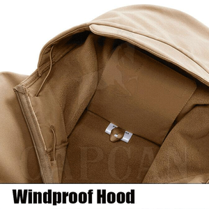 Jarret et boucle sur le dos hiver Softshell 100% vestes en tissu polyester pour logo imprimé personnalisé veste Soft Shell - Product Image 4