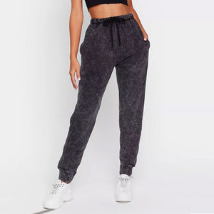 Women Sweat Pants Streetwear Vintage Hip Hop <b>Wide</b> <b>Leg</b> Acid Wash <b>Joggers</b> Sweat Pant Female Fashion Causal Solid Color Pants - Product Image 3