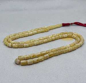 ลูกปัดสวดมนต์อิสลามลูกประคำของชาวมุสลิมสีเหลืองอำพันแทสบิห์ - Product Image 1