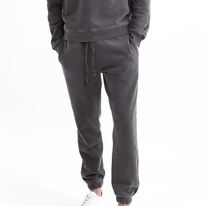 APPAREL ARENA Conjunto Deportivo de Invierno para Hombre, Color Gris Oscuro, 100% Algodón, Sudadera de Cuello Redondo, Pantalones con Cordón, Color Sólido, Secado Rápido - Product Image 6