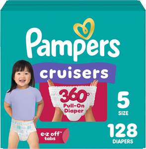 Pañales Pampers - Cruisers 360 - Talla 5, 128 Unidades, Pañales a Prueba de Fugas hasta el 100% - Product Image 1