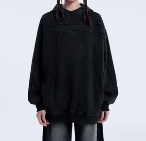 Sudaderas con capucha personalizadas al por mayor, de invierno, estilo vintage, de forro polar sólido, 100% algodón, de peso pesado, ecológicas, transpirables, cortavientos, con cremallera. - Product Image 4