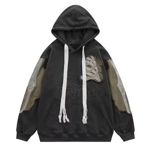 Concevez votre propre hiver de haute qualité hommes en détresse appliques broderie sweats à capuche hommes nouveau Style quantité en vrac hommes sweats à capuche - Product Image 5