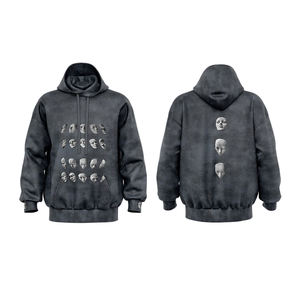 Sweat-shirts à capuche pour hommes en coton 100% poids lourd, fermeture éclair, surdimensionnés, unisexes, impression personnalisée, luxe, automne, sweats-shirts à capuche personnalisés - Product Image 3