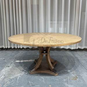 Đồ nội thất phòng khách và phòng ăn bằng gỗ sồi Nông Thôn Mới với chân đế tự nhiên và Bàn Ăn Tròn - Product Image 5