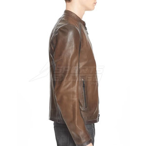 Latest Style Men's <b>Winter</b> <b>Leather</b> <b>Jacket</b> with Letter Pattern and Front Logo Best Selling Wholesale Price - Product Image 3